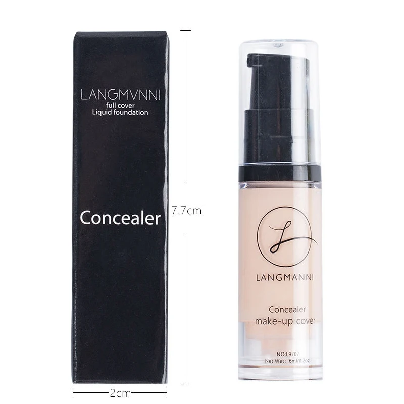 Long Lasting Concealer Matte Liquid Foundation Full Coverage Natural Base Makeup Foundation Cream Cosmetic Face Cream