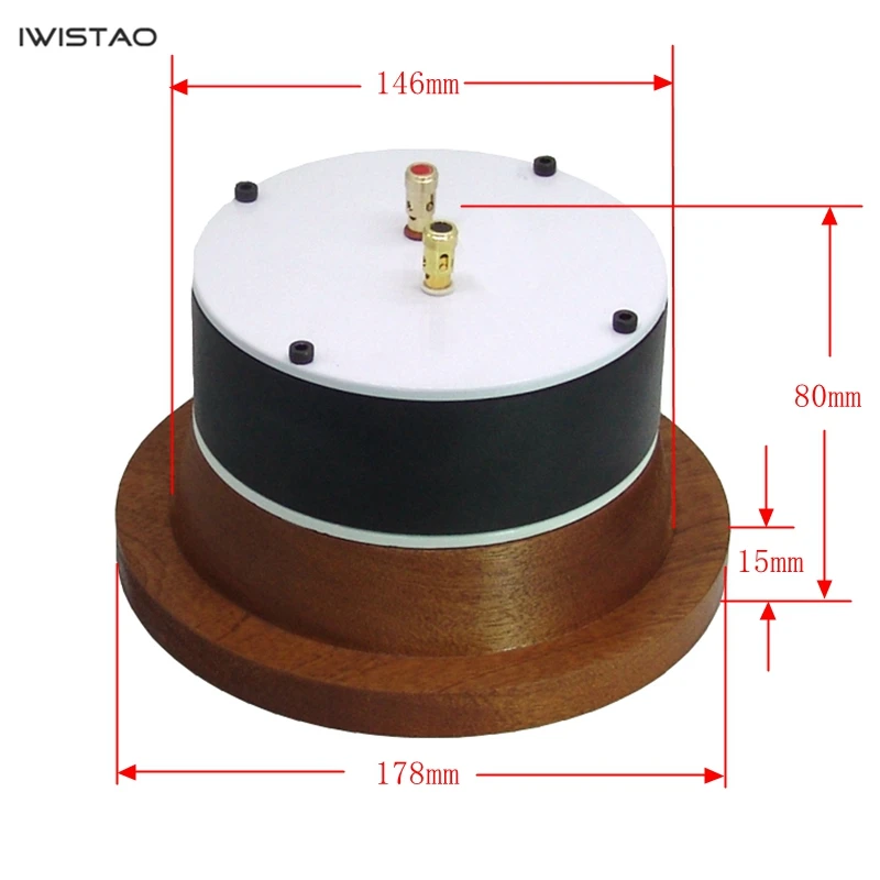 IWISTAO-bocina de madera maciza HIFI, cabeza de controlador Super Tweeter, 1 pulgada, 8 ohmios, máx. 40W, 1,2-32Khz, compensación para unidad de rango completo