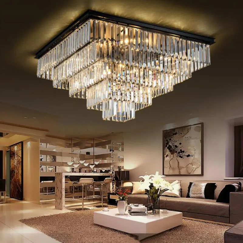 

Manggic Modern Vintage Crystal Ceiling Light Flush Mounted Ceiling Light for Home and Hotel Decoration