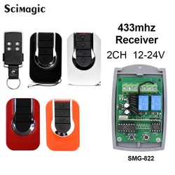 433MHz 433.92MHz Garage Receiver 2CH 12-24V Universal Gate Switch Receiver Module For 4GO 433.92 MHz Keeloq Wisniowski