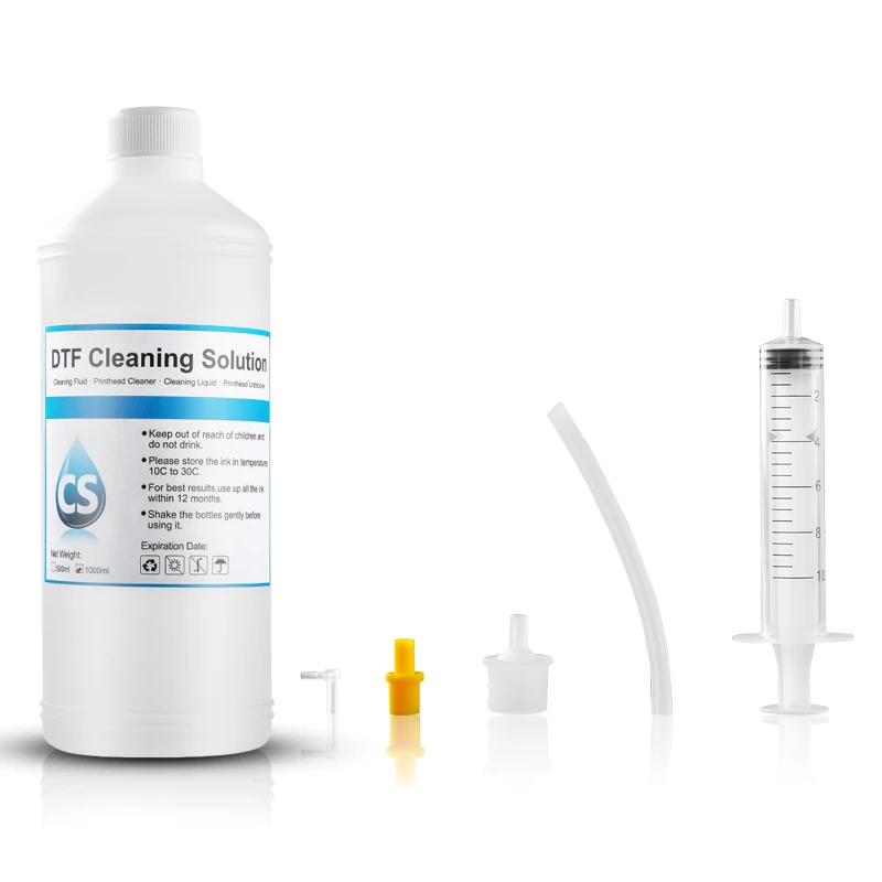 DTF Ink Cleaning Liquid 1000ML for Epson Print Head XP600 TX800 I3200 Cleaning Solution Cleaning DTF Ink Cleaning Solution Kit