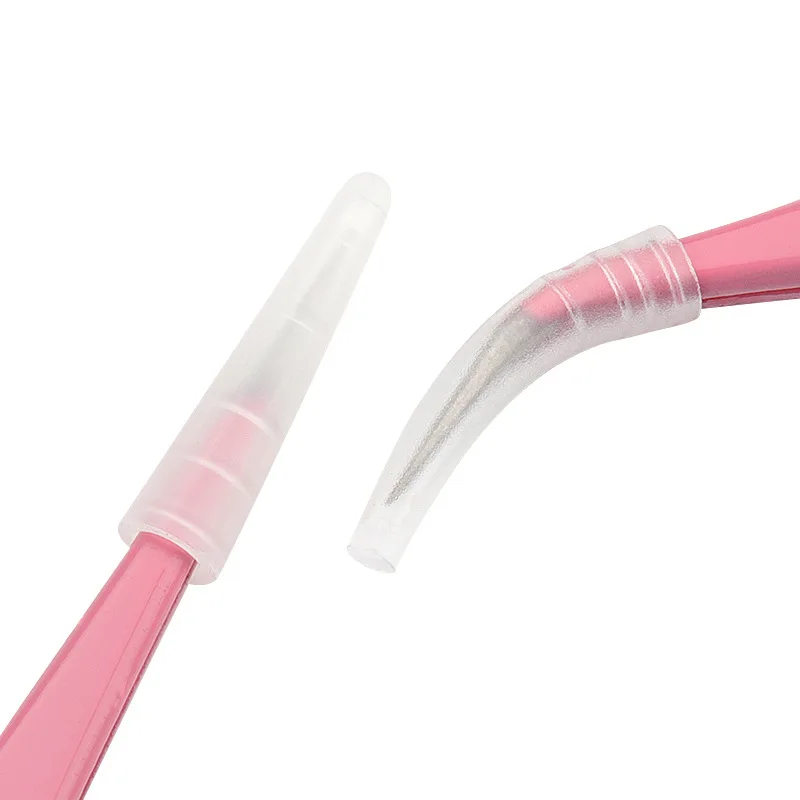 1Pcs Pink Stainless Steel Eyelash Tweezers Anti-static Non-magnetic Professional Pincet 3D Lashes Extension Tweezer Makeup Tools