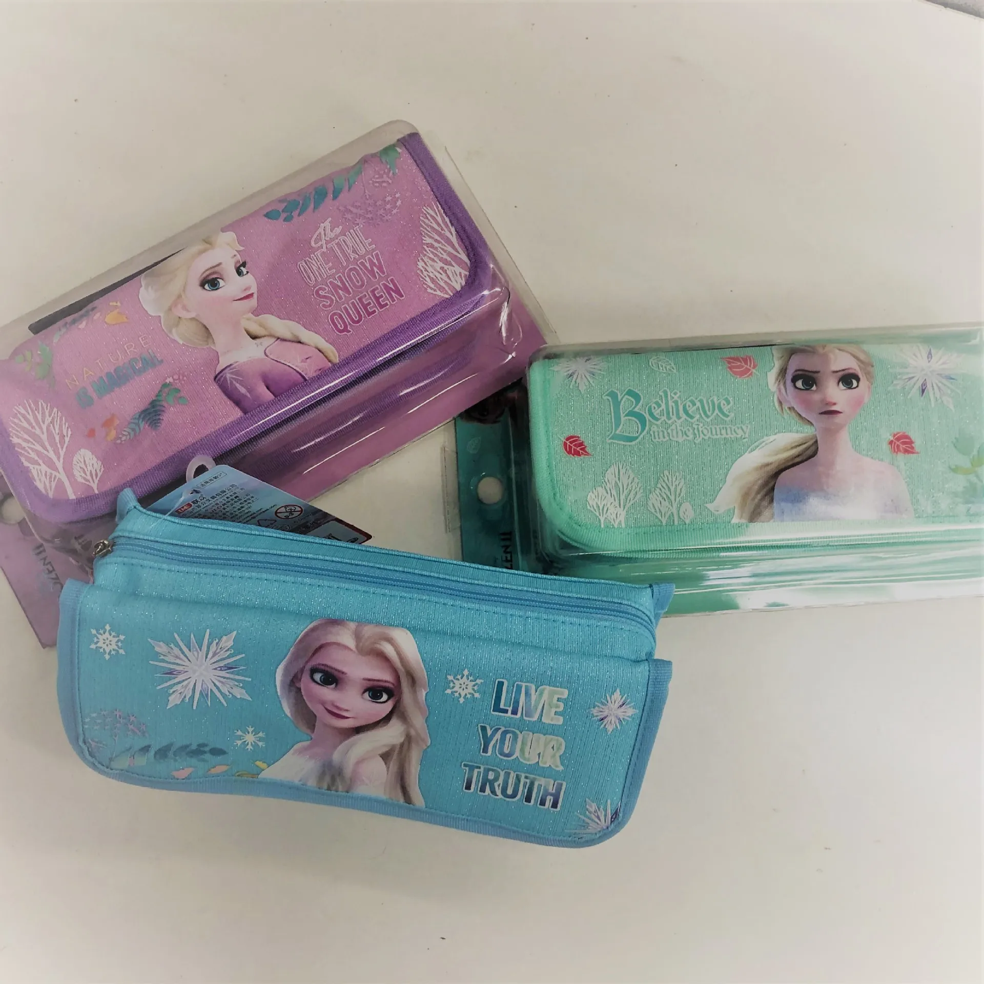 Disney stationery bag cartoon cute zipper large capacity handbag quick-frozen pencil bag fashion popular school supplies gift