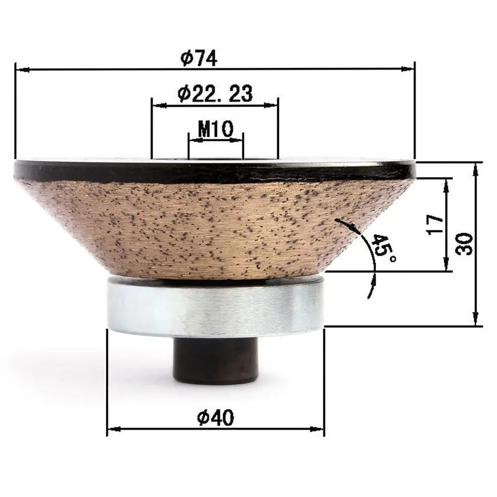 1 Piece E20 Diamond Router Bit Stone Edge Profiling Wheels Marble Granite Concrete Grinding Cutting Tool Wet Use With M10 Thread