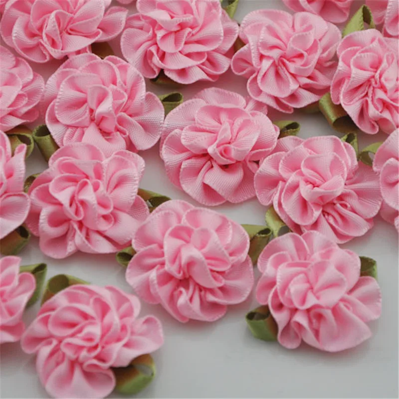 20 pcs  Ribbon Flower carnation Appliques sewing/craft/wedding lots B068 U Pick