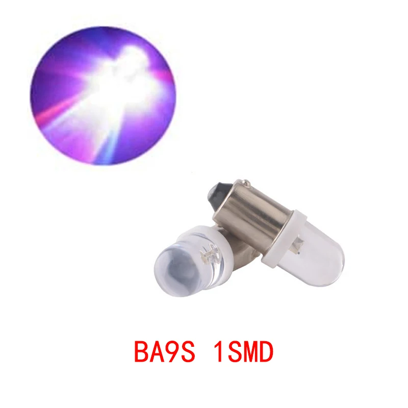 

50 шт. RGB BA9S 1SMD выпуклое зеркало светодиодный лампы автомобиля замена светильник s инструмент: Клин лампа Ширина чтение светильник AC/DC 12V