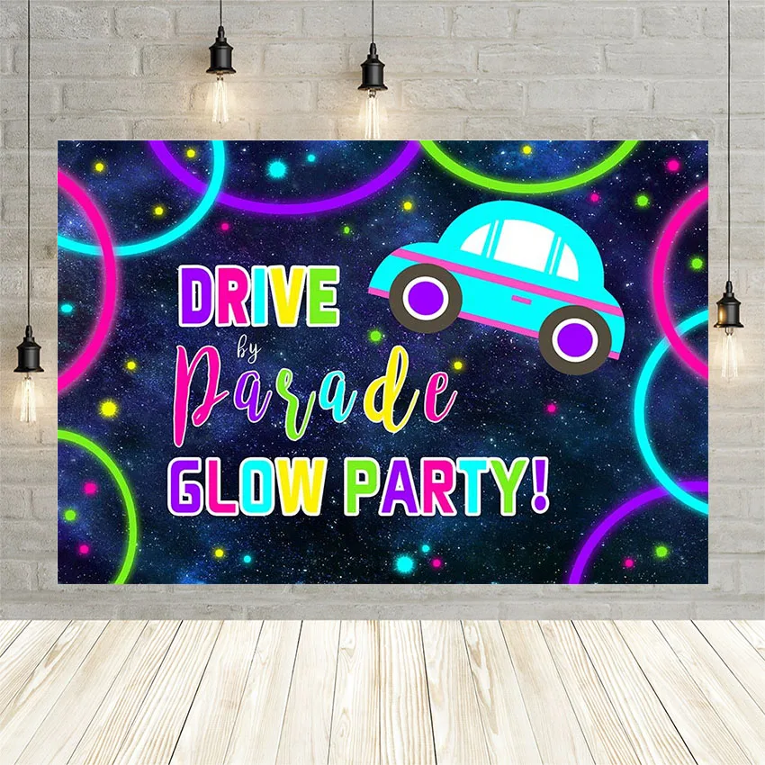 Avezano Photography Background Drive By Glow Party Car Space Starry Sky Baby Portrait Photographic Backdrops Photophone Banner