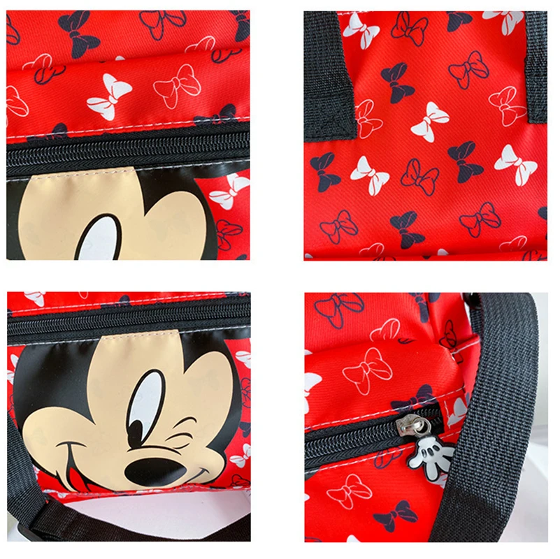 Cartoon Messenger Bags Children\'s Bag Shoulder Bag Mickey Canvas Bag Student Tutoring Bag Leisure Tavel Large-Capacity Bag