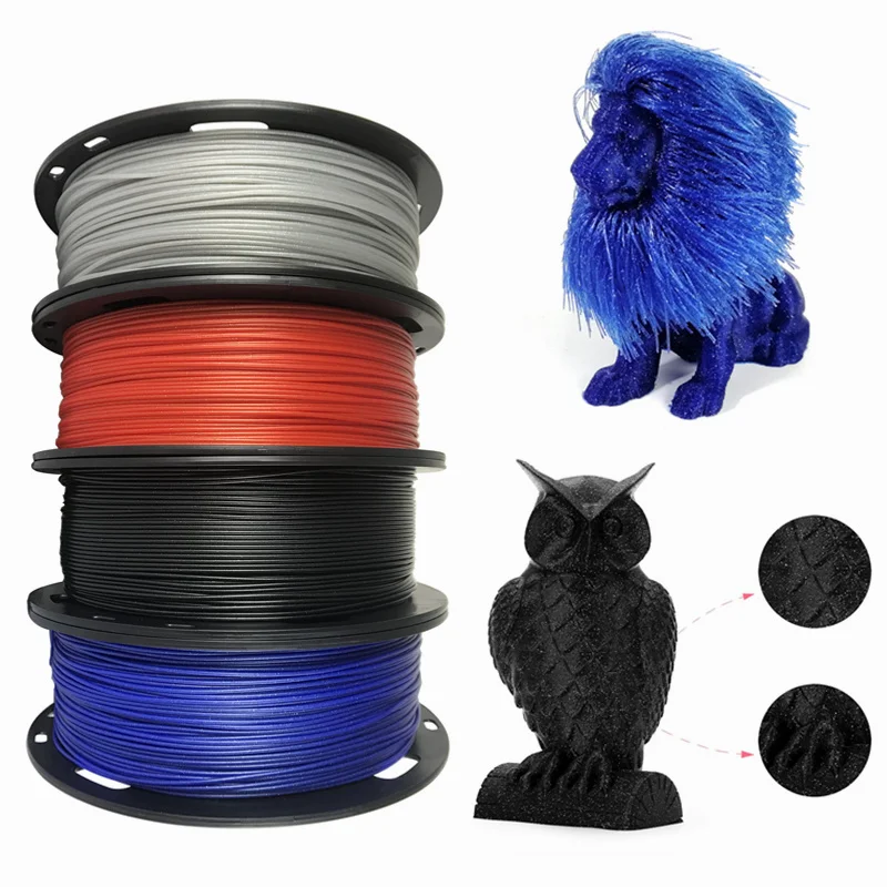 

PLA Crystal 3D DIY Printer Filament Sparkle 1.75mm 500G Shining 3D Printing Material Glittering PLA Glistening Plastic Filaments