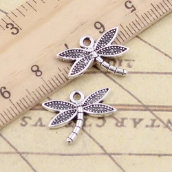 20pcs Charms Dragonfly 18x14mm Tibetan Bronze Silver Color Pendants Antique Jewelry Making DIY Handmade Craft Pendant