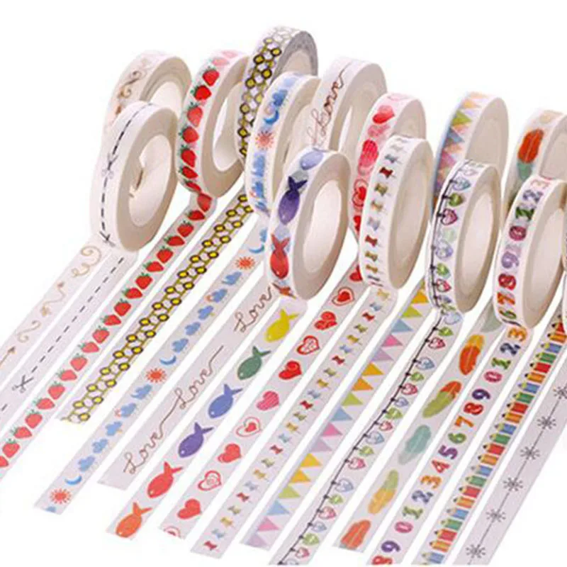 1pcs Creative Home Stationery Decoration tape Stickers Cute Fashion Printing Washi Tape For Kids Gifts Office School Supplies