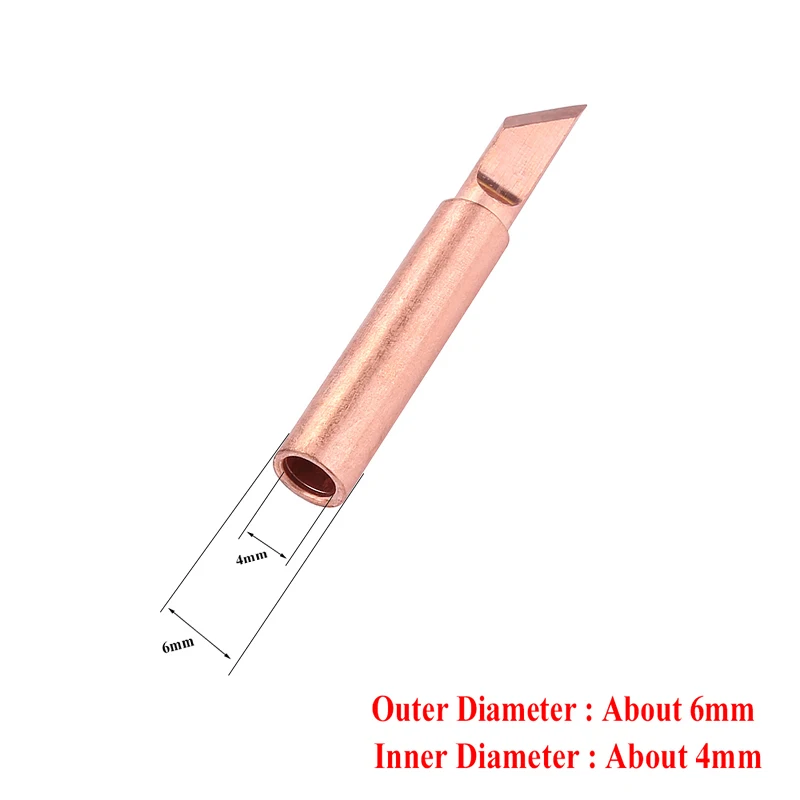 10Pcs/lot Pure Copper 900M-T Soldering Tip 900M-T-K 900M-T-I 900M-T-3.2D Soldering Iron Tip for 936 938 852D+ Soldering Station