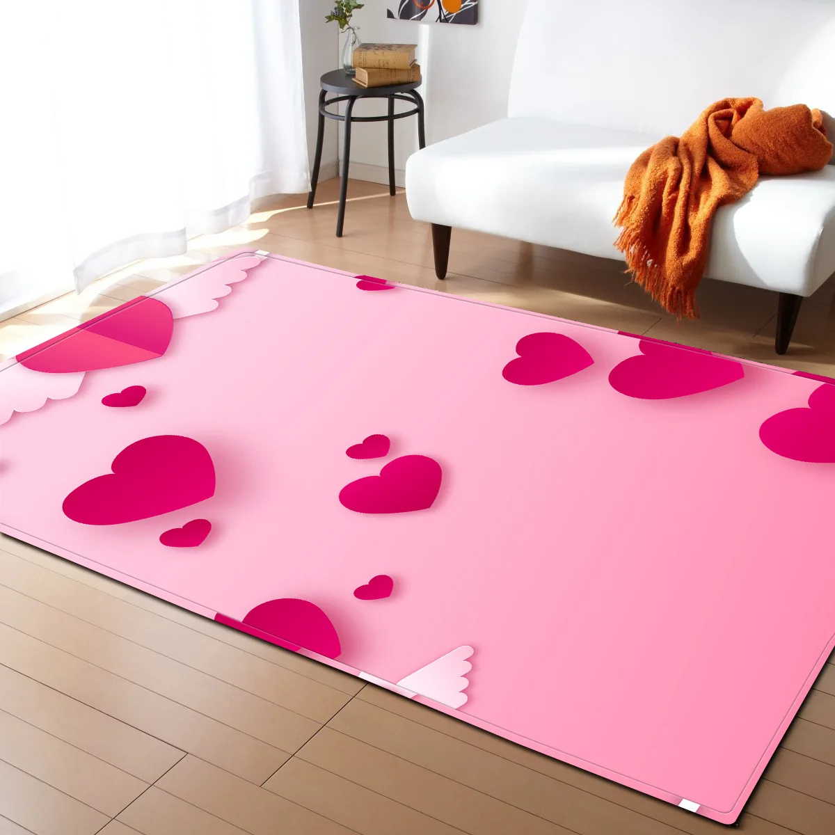 

Pink Romantic Valentine's day party Carpets for Living room/bedroom Area Rugs Love themed doormat Child Play Crawl Antiskid Mats