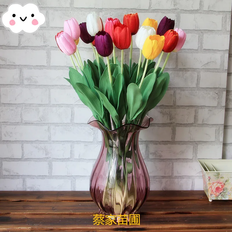 

Simulation 10 pack tulip silk flower dry flower indoor artificial flower handicraft living room table decoration flower