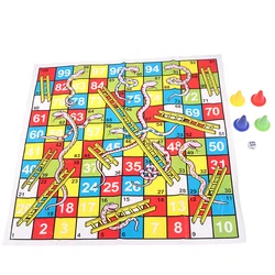 Juego educativo de escalera de serpiente para niños, juego de mesa interesante, tablero de ajedrez volador portátil, juego de mesa familiar, 1 Juego, caliente