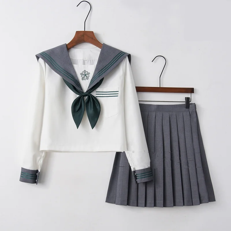 New style long/short sleeve Japanese and Korean JK uniform skirt basic sailor suit student uniform college style suit middle sui