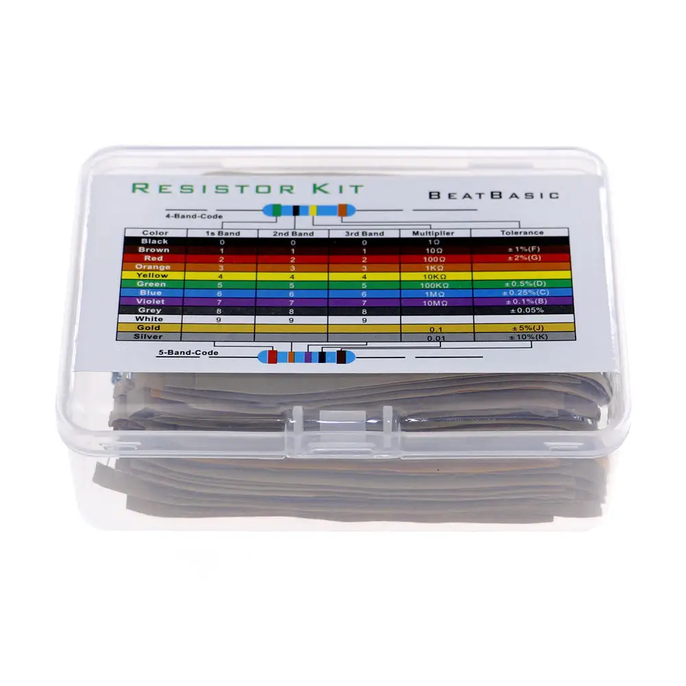 1460pcs 73 Kinds x 20pcs 1R-1M 1% 1/4W Metal Film Resistor Assorted Kit set with Plastic Case