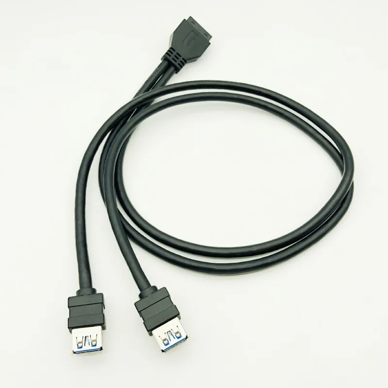 USB 3.0 20Pin الجبهة لوحة كابل USB3.0 محور USB 3.0 المزدوج ميناء USB 3.0 الأنثى إلى اللوحة 20 دبوس رأس موصل محول كابل