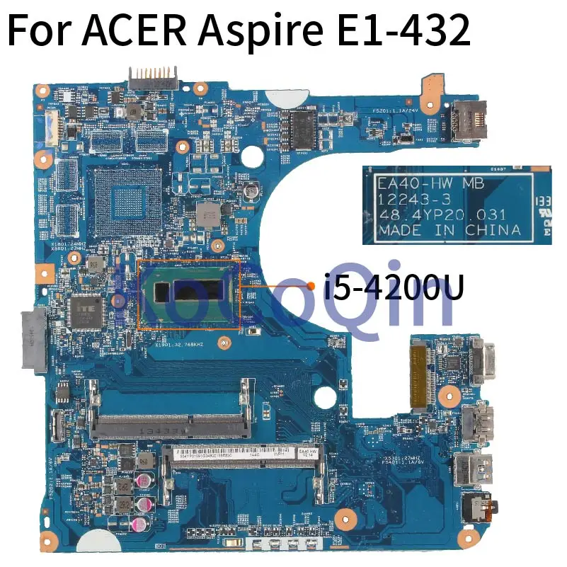 

For ACER Aspire E1-432 E1-472 E1-472G I5-4200U Laptop Motherboard 12243-3 48.4YP20.031 SR170 DDR3 Notebook Mainboard