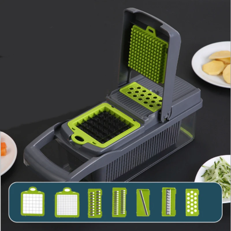 

Upgrade Multifunction Vegetable Cutter Kitchen Gadgets Garlic Press Steel Blade Potato Peeler Carrot Grater Kitchen Accessories