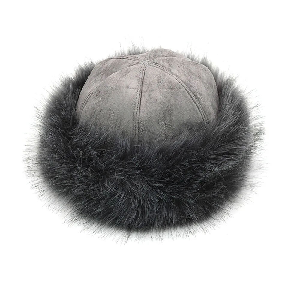Neue Dicke Warme Russische Hut Damen Wildleder Bomber Hut Winddicht Frauen Pelz Hut Weibliche Mongolei Kappe Frauen Fuchs Pelz Skullies Beanies – Detail 19