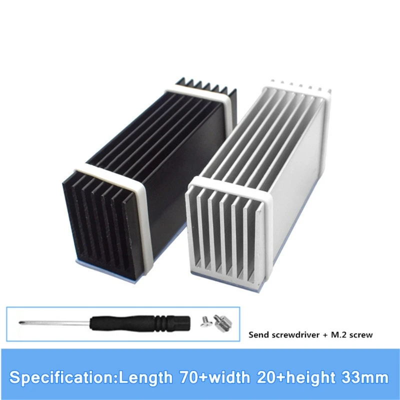 Aluminiowy Radiator chłodzenie termiczne chłodzenie chłodnicy Pad dla NVME M.2 NG-FF SSD półprzewodnikowy dysk twardy 70x22x30mm