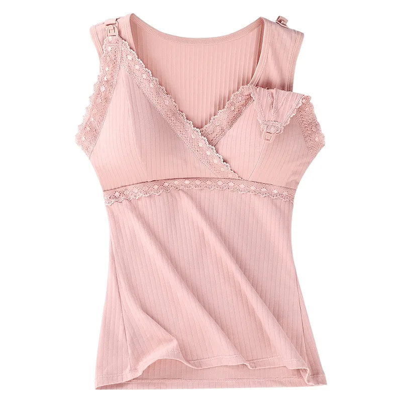 3PCS Lace Maternity Nursing Breastfeeding Vest Tank Tops Blouse Pregnant Bras Women Wireless Cami Tank Tops nursing tank top