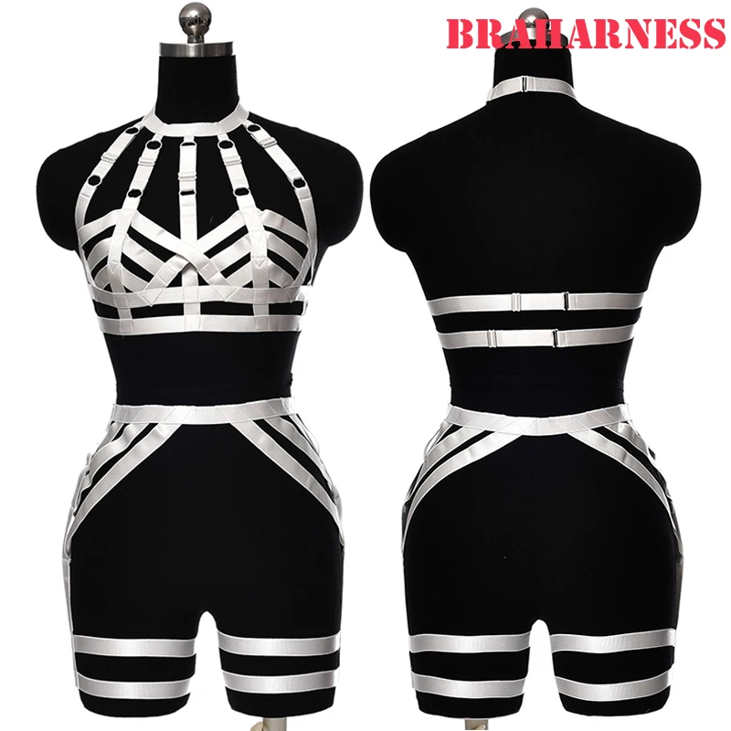 [Custom Wholesale]Bdsm Sexy Full Body Harness Cage Bra Women Garter Belt Suspenders Leg Bondage Straps Erotic Chest Harness Belt