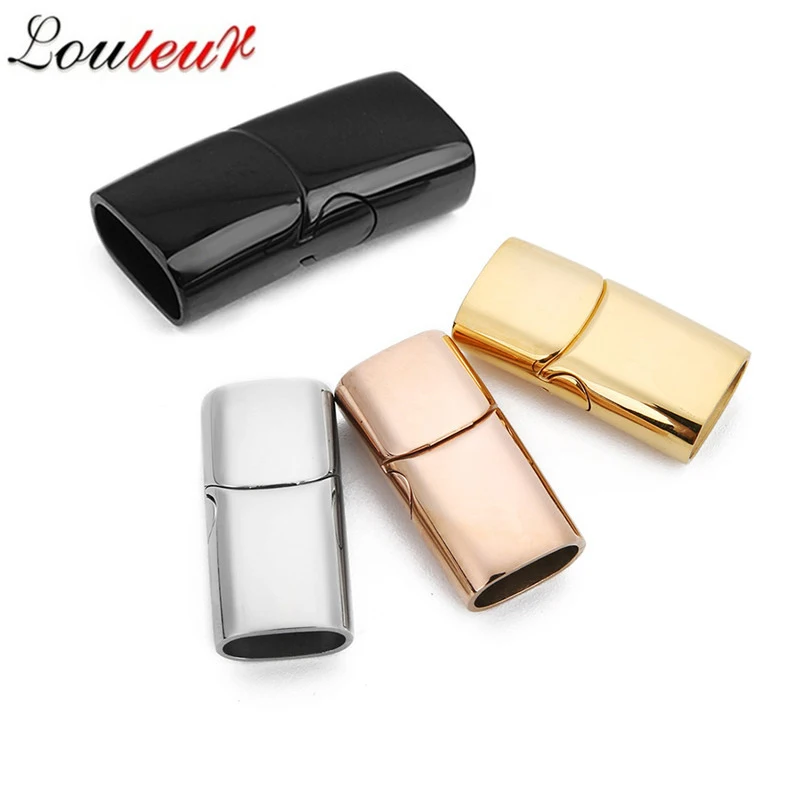 1pc Stainless Steel Magnetic Clasps Connector Leather Cord Magnet Lace Buckle Bracelet End Caps Bracelets Findings Jewelry