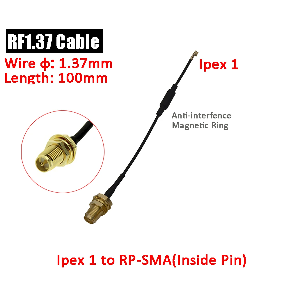 10cm RF1.37 Cable Ipex 1 /MMCX to SMA / RP-SMA Antenna Pigtail Cable for PandaRC TBS VTX RC Models RC Drone FPV Racing