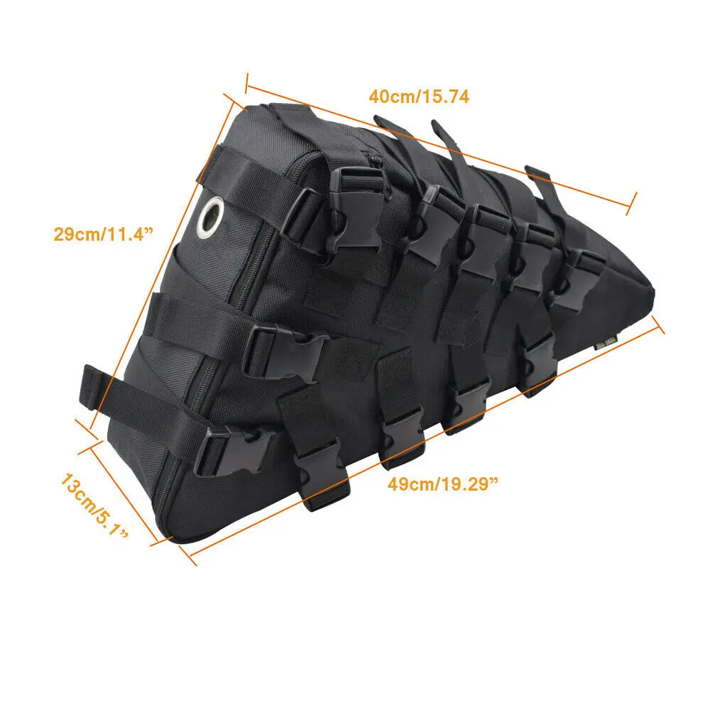 49cm Triangle Tube Frame Bag Large Capacity Buckle Mountain Bike Pack Battery Cycling Bag 40x29x13cm eBike Bag Cycling Parts