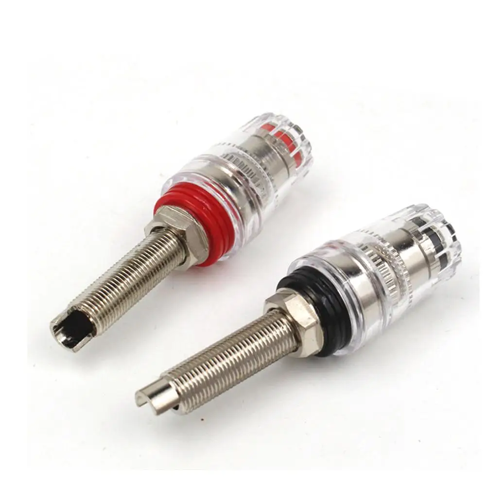 Haldinamarquês 4 peças plugues tipo banana hifi, terminais de casal, conector preto vermelho, poste de ligação para amplificador, plugue alto-falante jack
