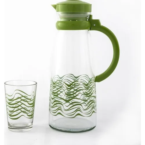 Pasabahce 95491 7 Piece Green Wave Water Kit