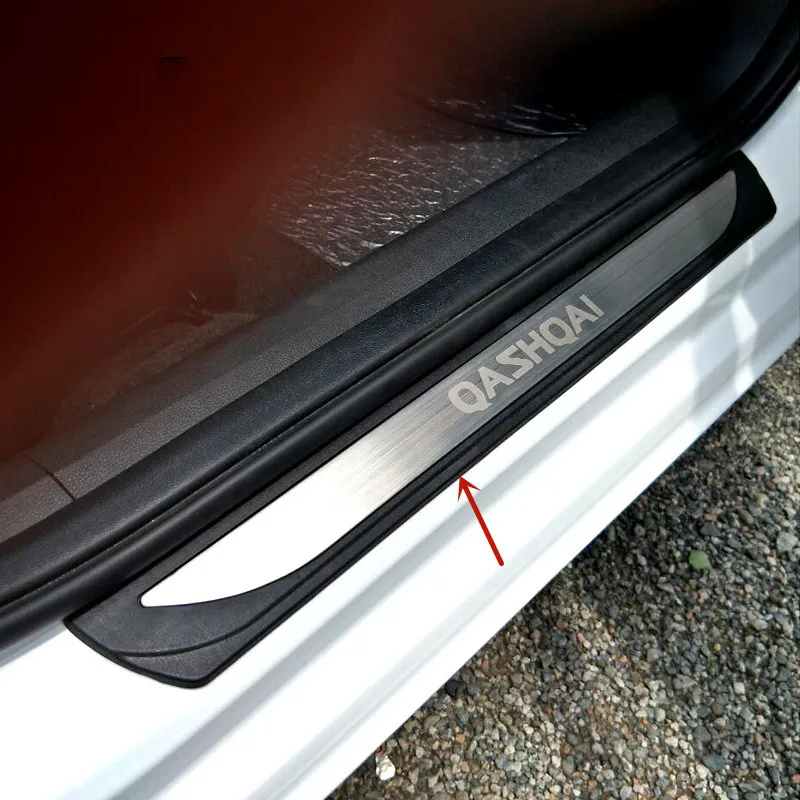 For Nissan Qashqai J11 J12 2016 - 2019 2021 2022 Door Sill Kick Protector Guard Scuff Plate Pedal Cover Car Styling Accessories