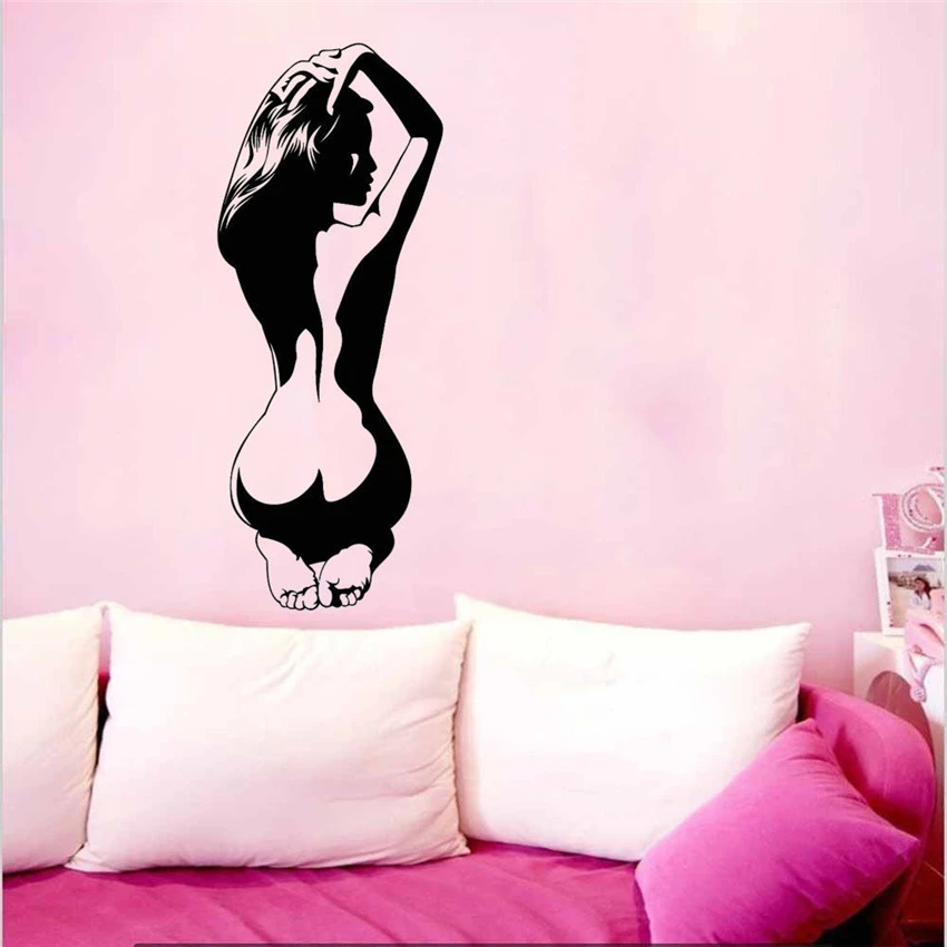 Sexy-weibliche-silhouette-wand kunst-vinyl-aufkleber aufkleber Abnehmbare Wandtattoos wohnzimmer Kunst Dekor Hause dekor Wand Sticke5041