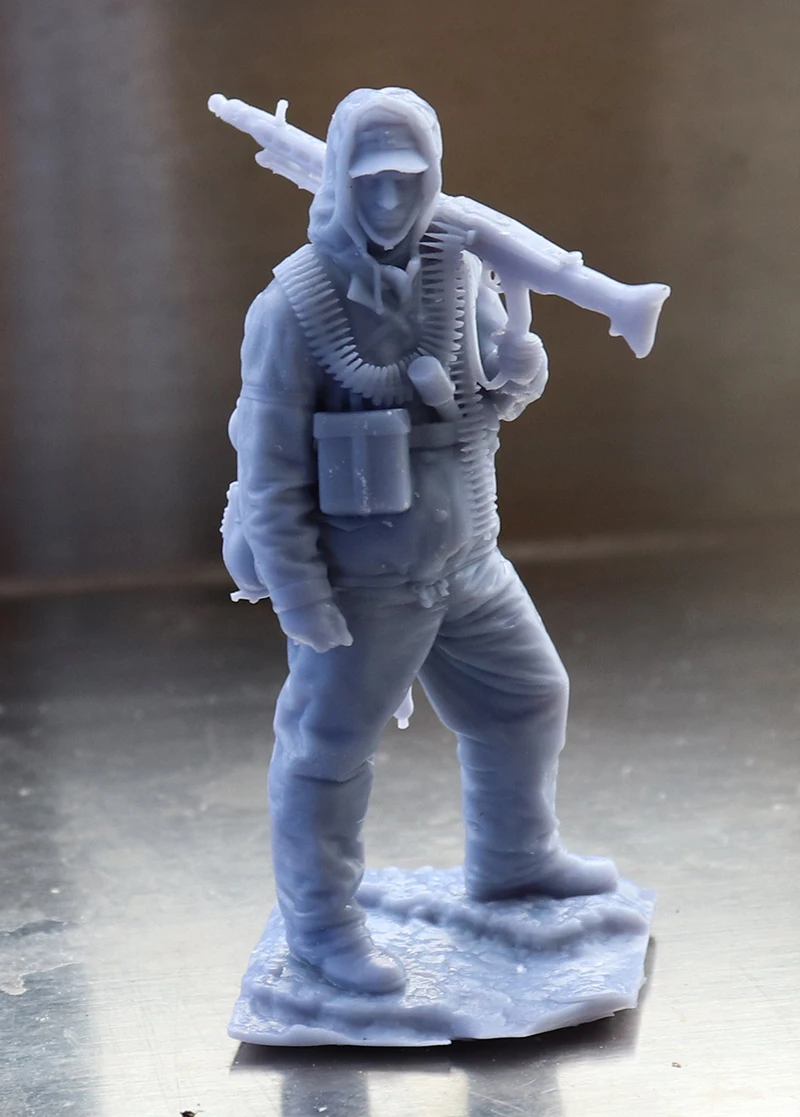 1/24 75mm 1/18 100mm Resin Model World War II German Machine Gun Soldier Figure Sculpture Unpainted No Color RW-076