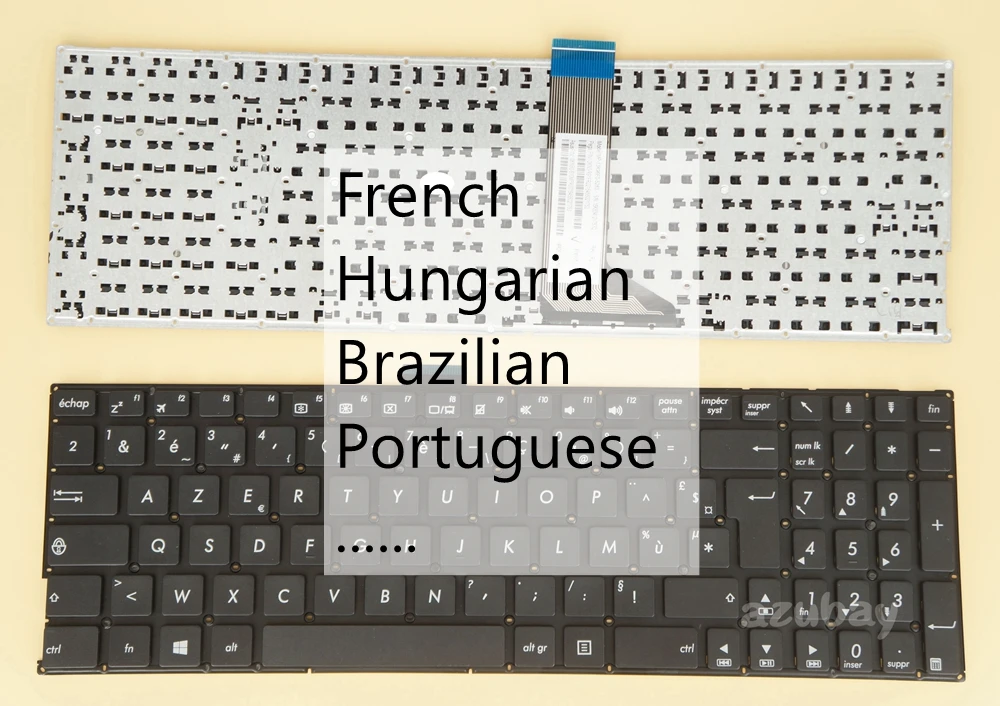 

French Hungarian Brazilian Portuguese Keyboard For Asus A555LP D550CA D550M D550MA D550MAV D553M D553MA D555YA D555YI DX992LD