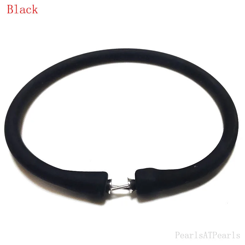 Wholesale 14 cm Black Rubber Silicone Wristband for Custom Bracelet