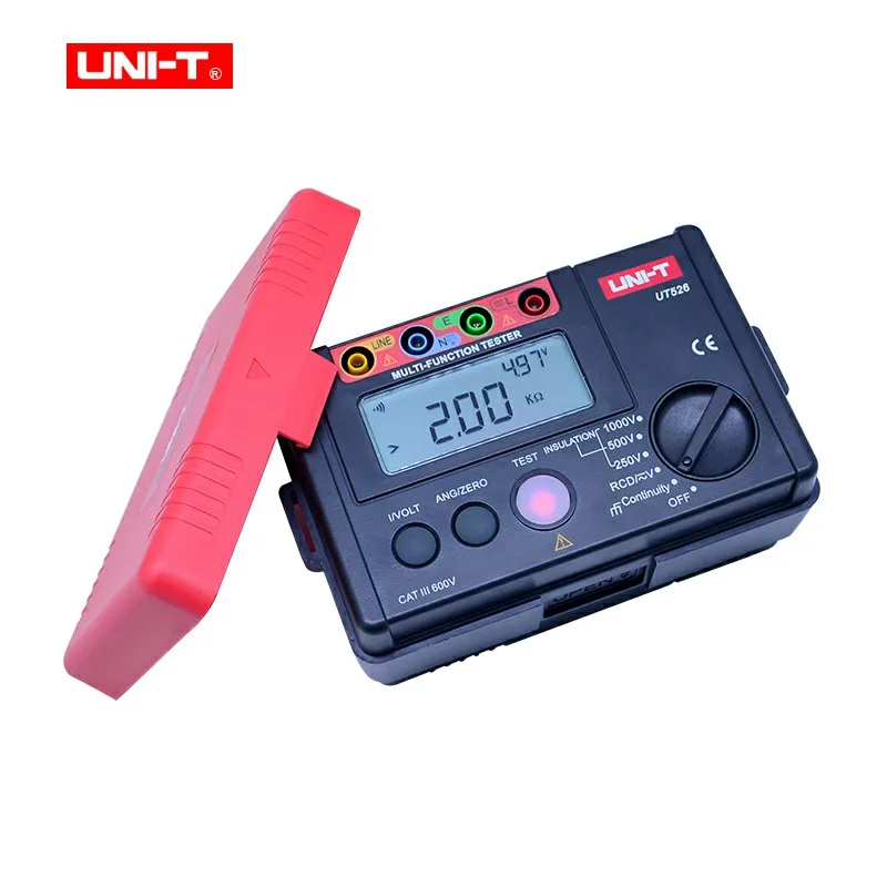 UNI-T UT526 Digital Electric Meter Multi-function Earth Resistance Meter AC DC Voltmeter/ RCD Test/Electrical Insulation Tester