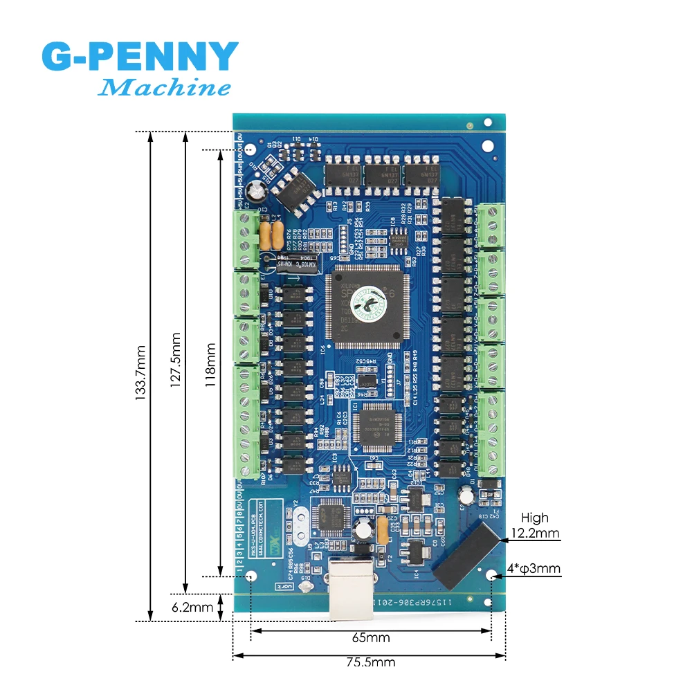 XHC 3/4 Axis USB Motion Control Card MKS3/4-V Isolated open collector output 5V,20mA 2000KHZ Isolation Voltage 3.5KV