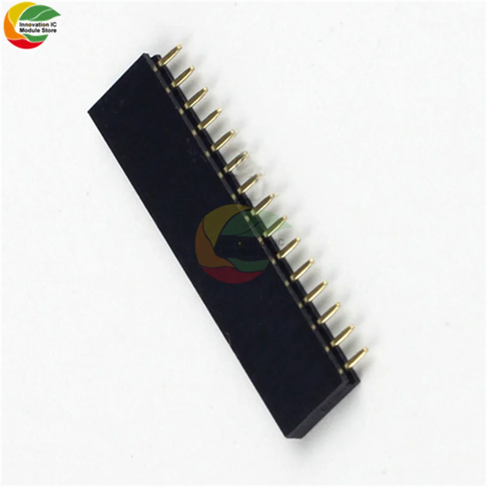 10Pcs 15Pin Enkele Rij Vrouwelijke 2.54Mm Pitch Pcb Vrouwelijke Pin Header Connector Rechte Enkele Rij 1x15Pin