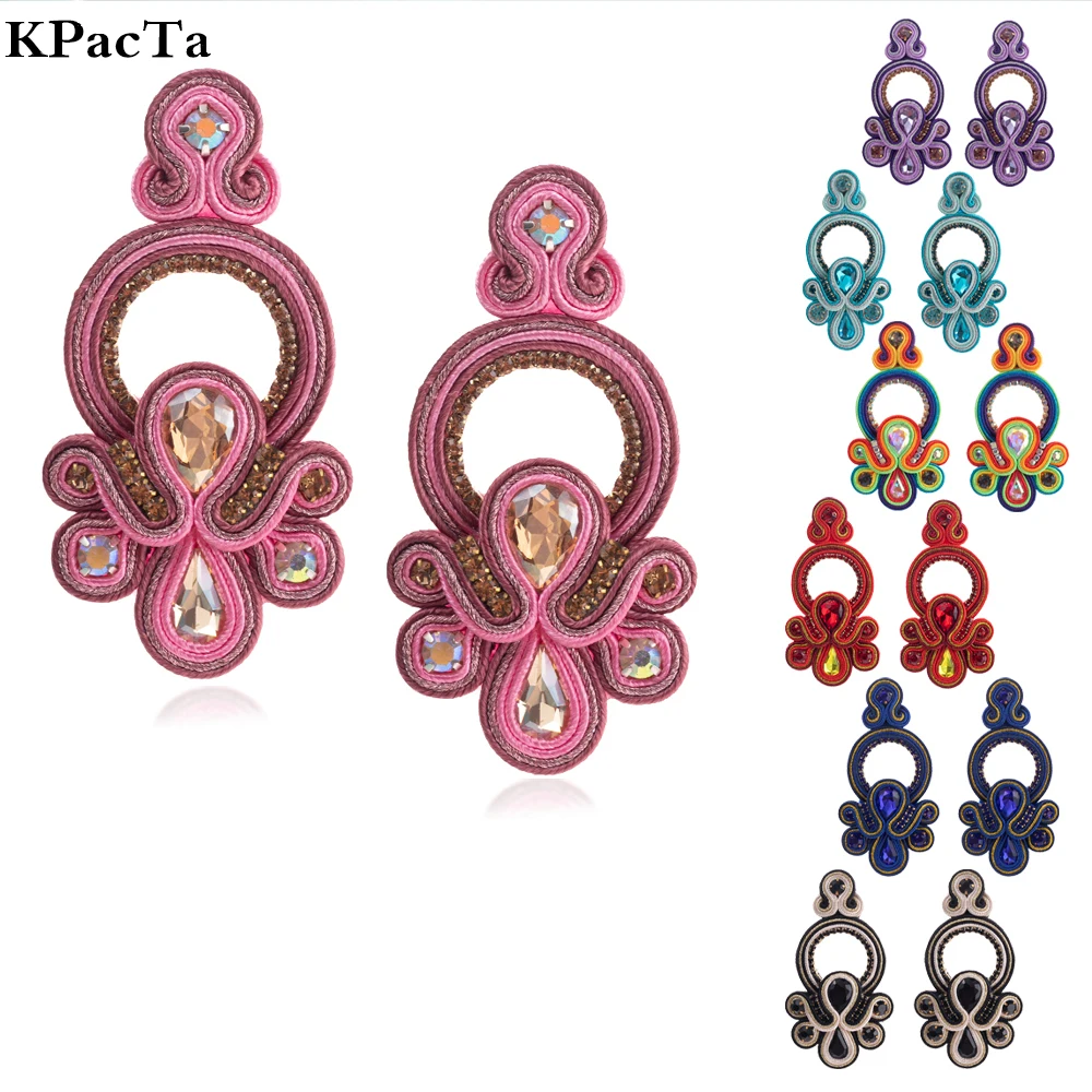 

KPacTa Wholesale Fashion Luxury Ladies Earrings Handmade Ethnic Earrings for Women Pendant Earrings Party National Wind Gift