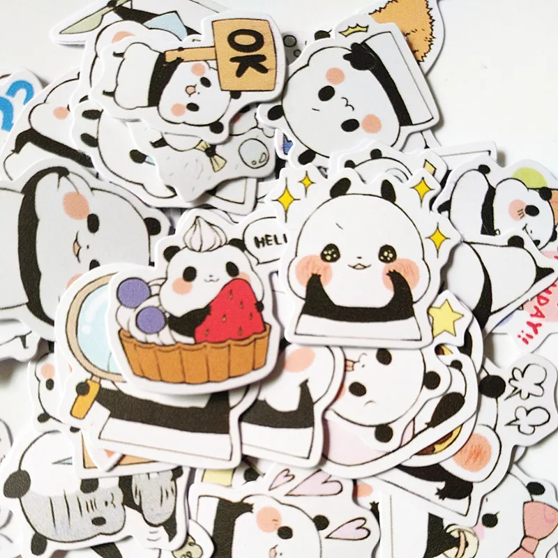 20-40pcs/bag Cartoon animal Hamster panda kumamon Stickers Scrapbooking Diary Kawaii cat Stationery Girl Paper Sticker