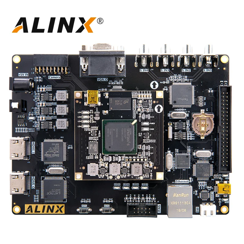 Alinx av6045: xilinx spartan-6 xc6slx45 fpga placa de processamento de imagem de vídeo hdmi entrada saída 1080p