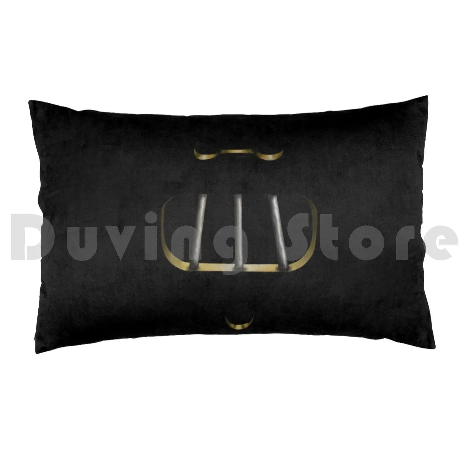 Copy Of Asylum Hannibal Lecter Muzzle Holes-Black Pillow case 2891 Cannibal Restraint image 2