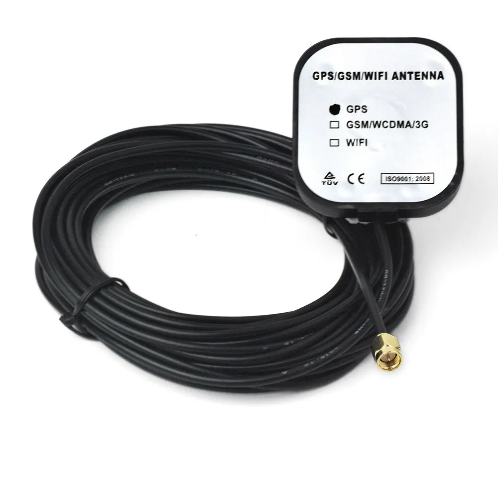 Superbat GPS Active Antenna SMA Male Connector for GPS Receivers/Systems and Mobile with RG174 3M Cable