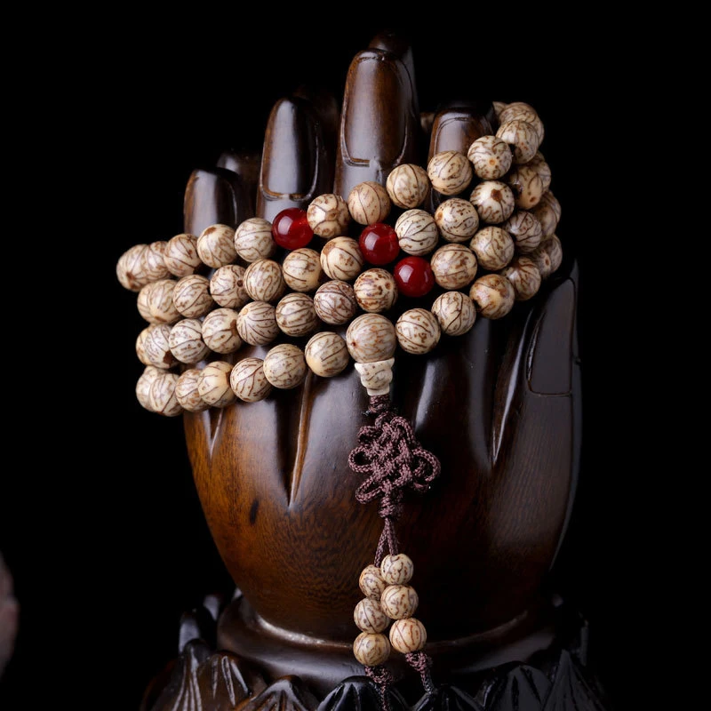 9mm 108 Buddhist prayer beads Rudraksha beads/Bodhi Yoga Zen beautiful bracelet