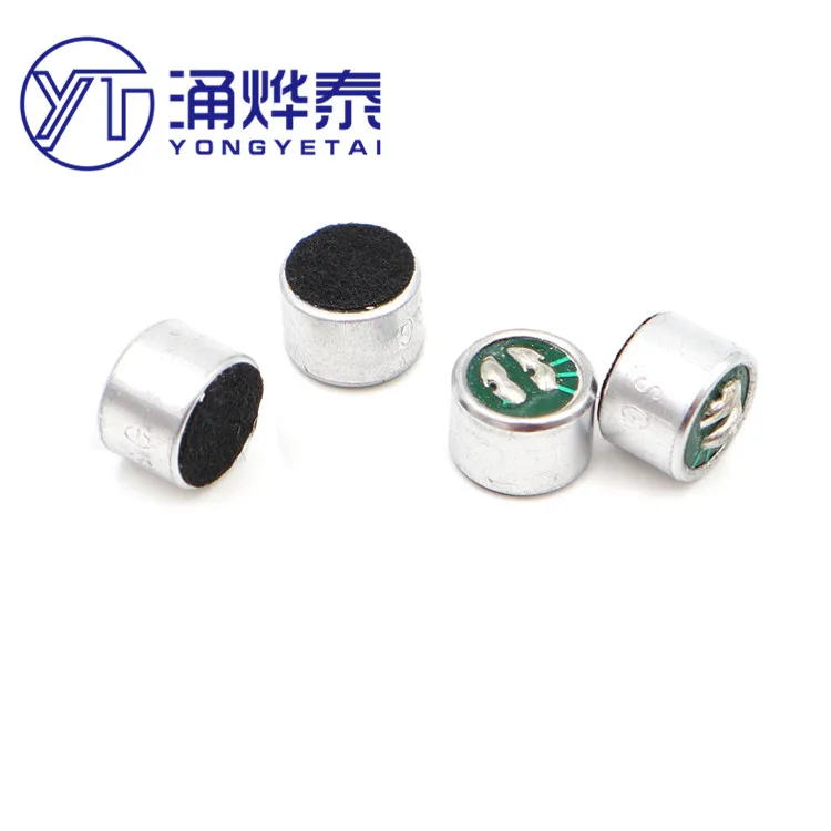 YYT 20PCS 9767 solder point microphone electret 9*7MM microphone 52-58DB high sensitivity 100MM 1.25 terminal