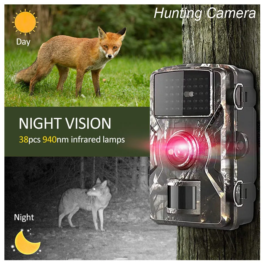 

12MP 1080P Trail Hunting Camera Wild Surveillance 2''TFT Day Night Vision Wildlife Scouting Outside Cameras Photo Traps Track