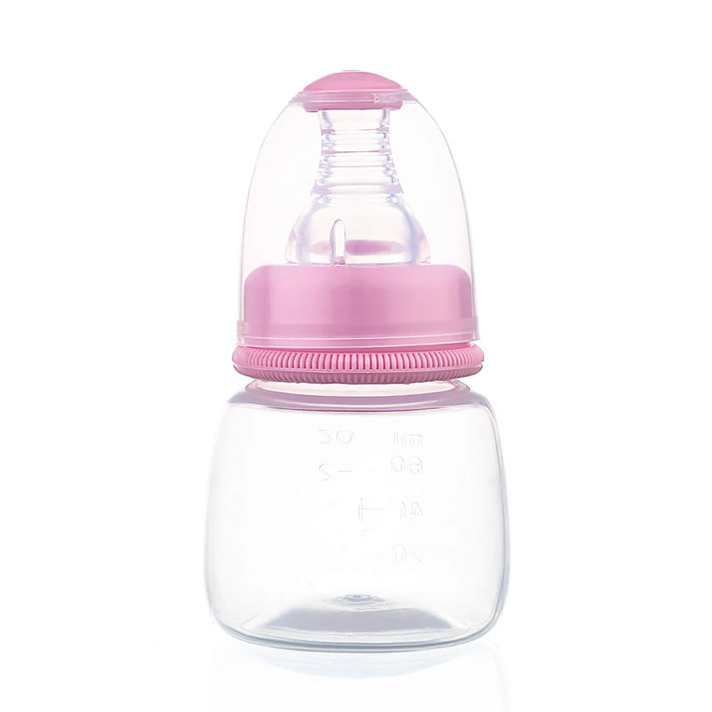 60mL Newborn Baby Boy Girl Standard Caliber PP Small Juice Feeding Bottle Drinking Water Breast-like Feeling